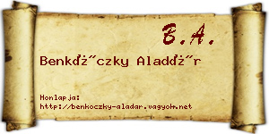 Benkóczky Aladár névjegykártya
